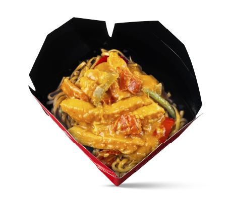 Website_Menu Product_Box_450x400px_Coconut Crave Chicken cocobut crave chicken in red chopstix noodles box