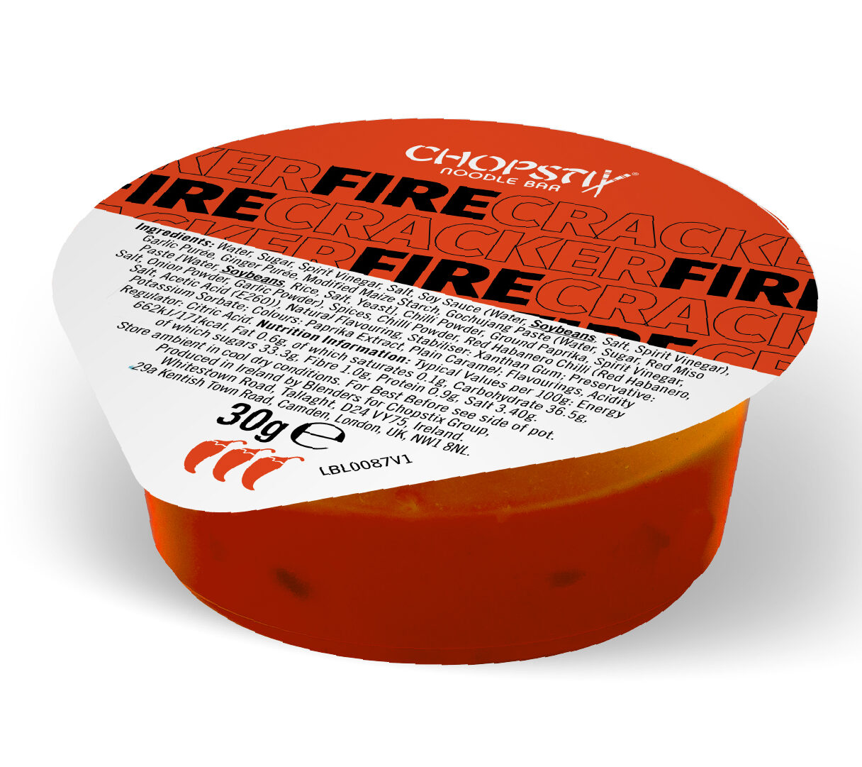Firecracker sauce dip pot